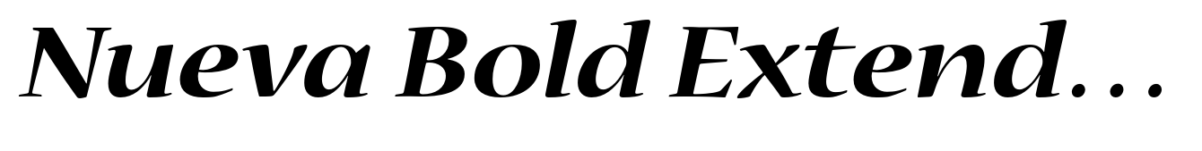 Nueva Bold Extended Italic